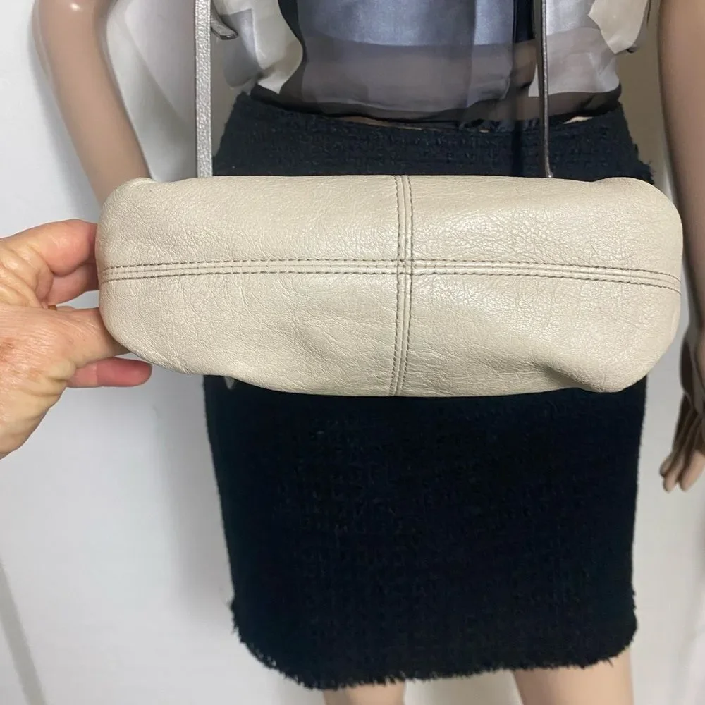 Coach Ashley cream leather crossbody purse